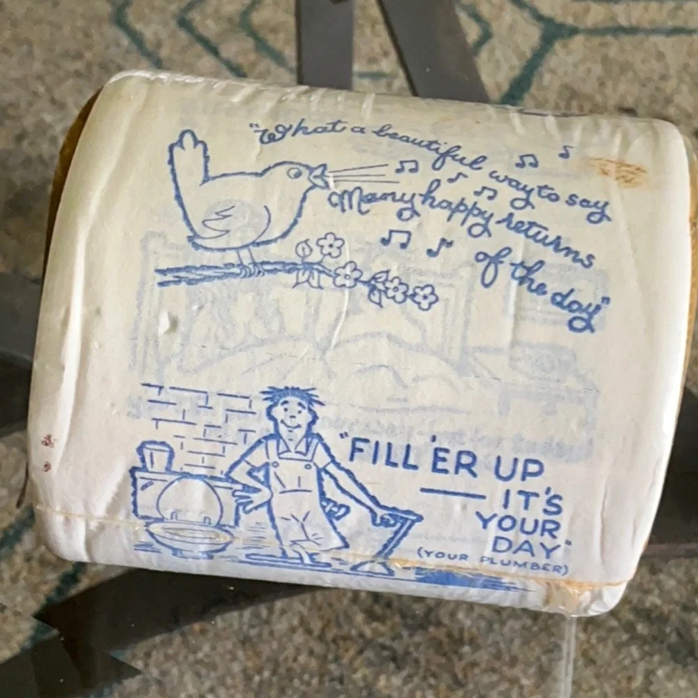 LOFTUS VTG Blue and White Happy Birthday Toilet Tissue-Humerous